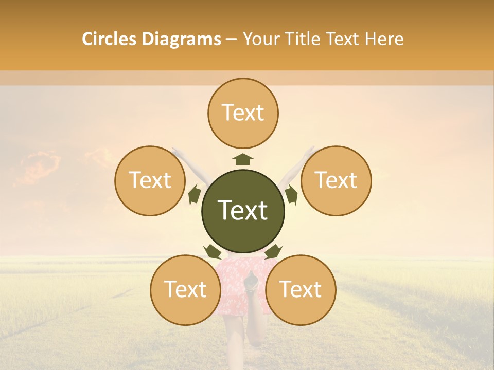 Parent Sunset Caucasian PowerPoint Template