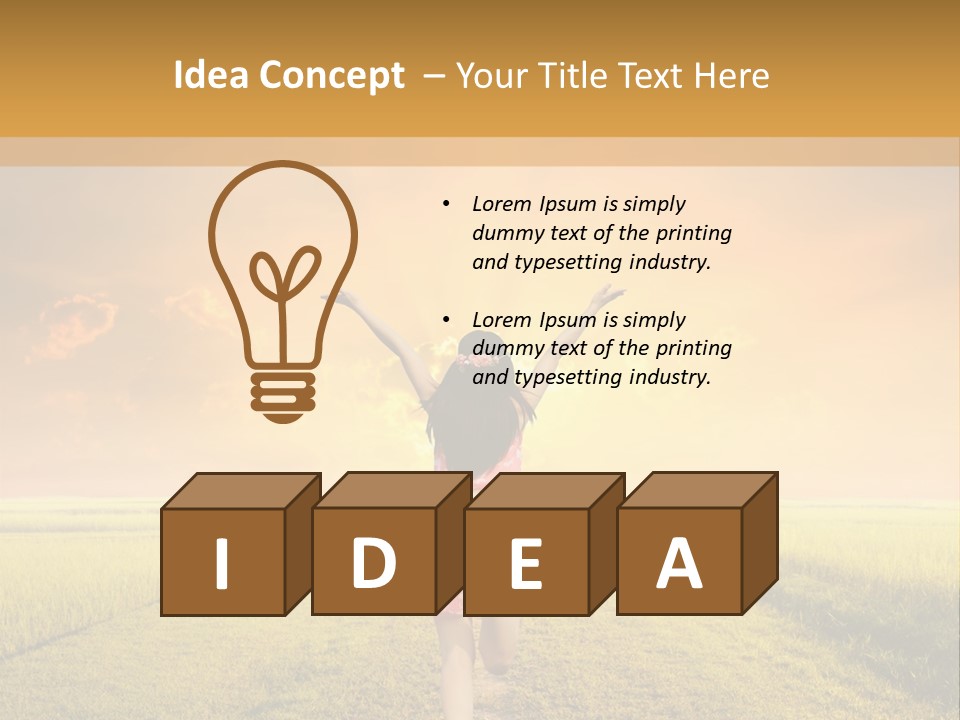 Parent Sunset Caucasian PowerPoint Template