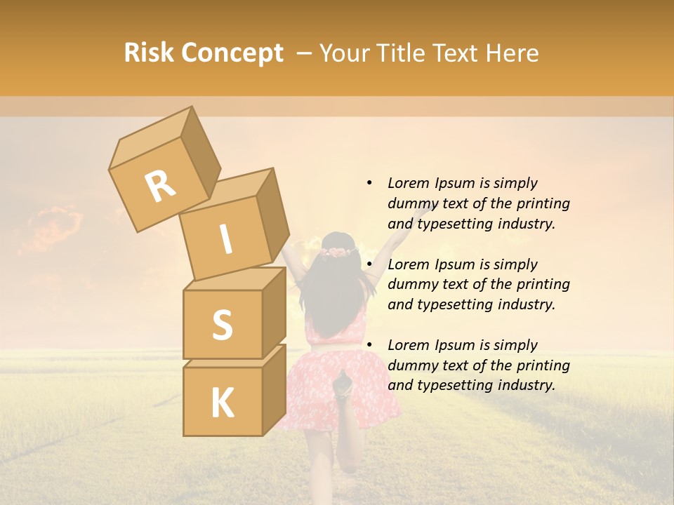 Parent Sunset Caucasian PowerPoint Template