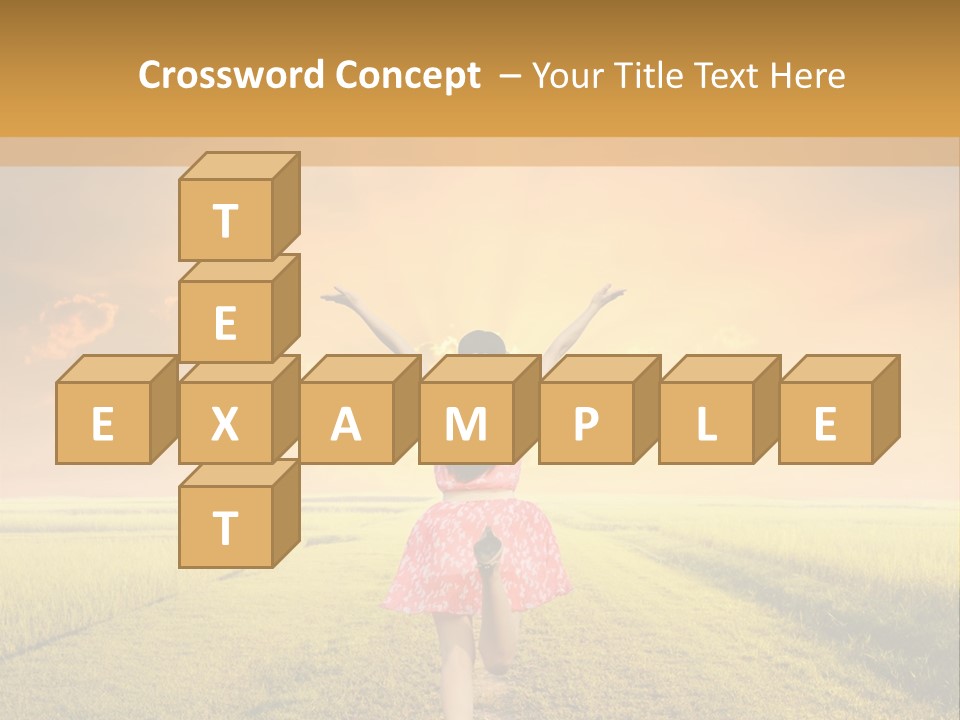 Parent Sunset Caucasian PowerPoint Template