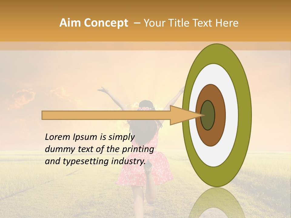 Parent Sunset Caucasian PowerPoint Template