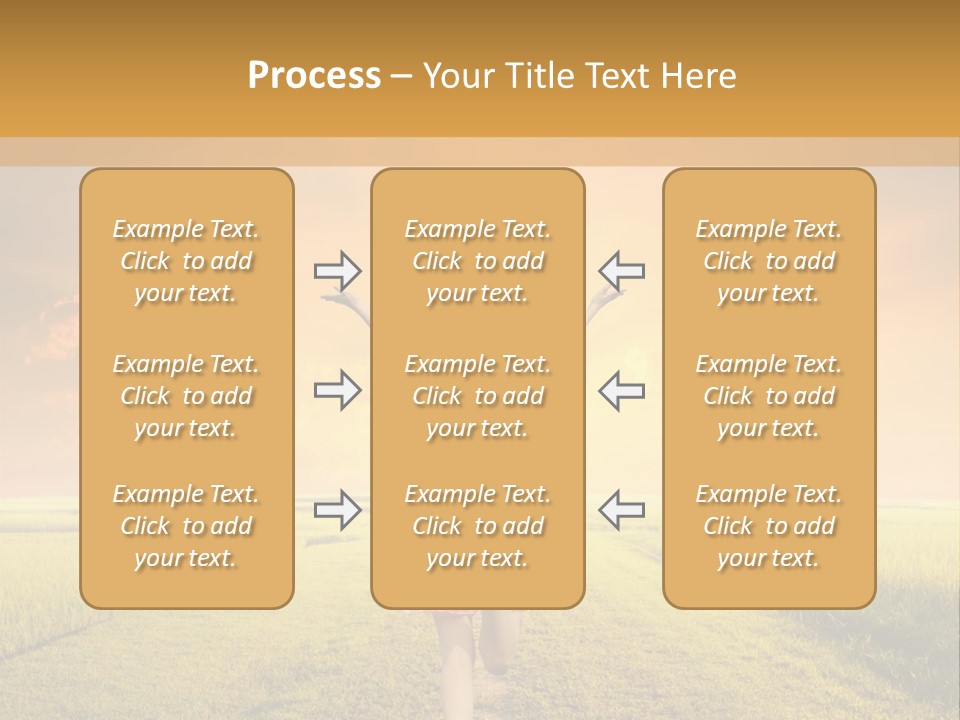 Parent Sunset Caucasian PowerPoint Template