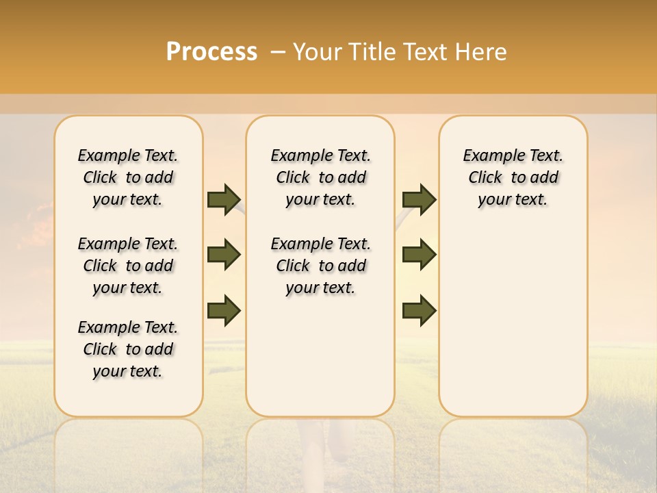 Parent Sunset Caucasian PowerPoint Template