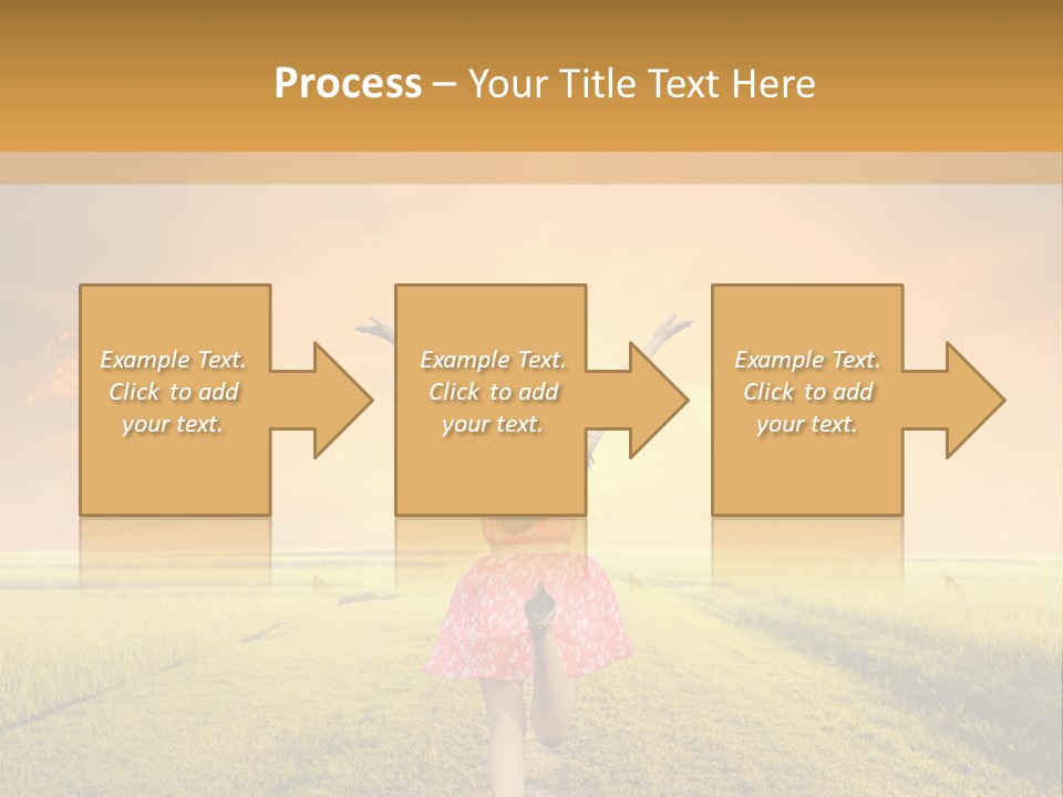 Parent Sunset Caucasian PowerPoint Template