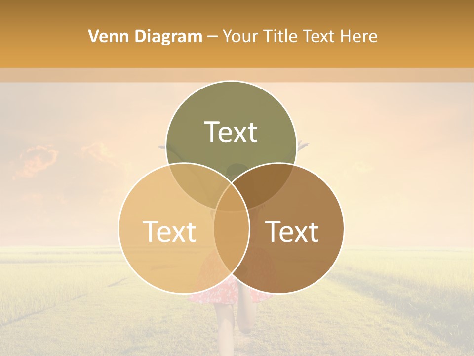 Parent Sunset Caucasian PowerPoint Template