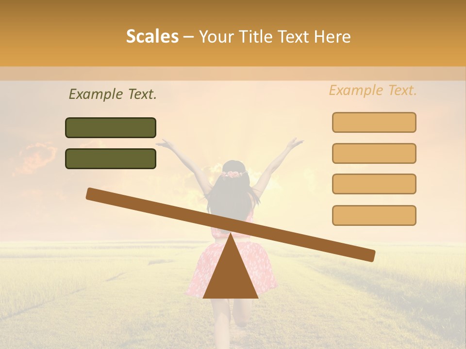 Parent Sunset Caucasian PowerPoint Template