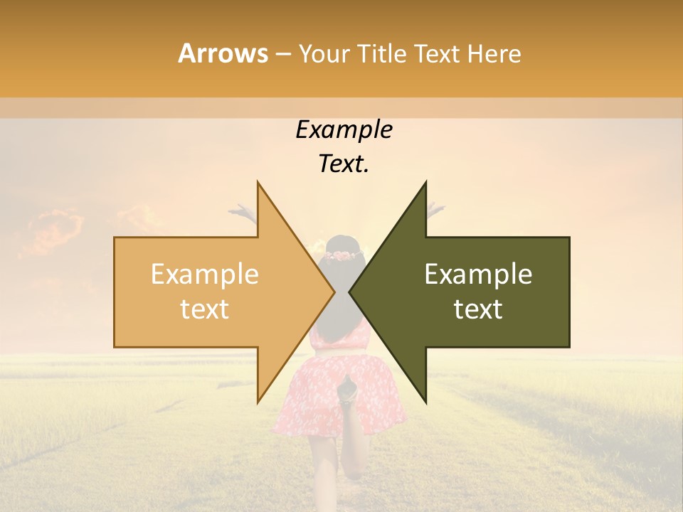 Parent Sunset Caucasian PowerPoint Template