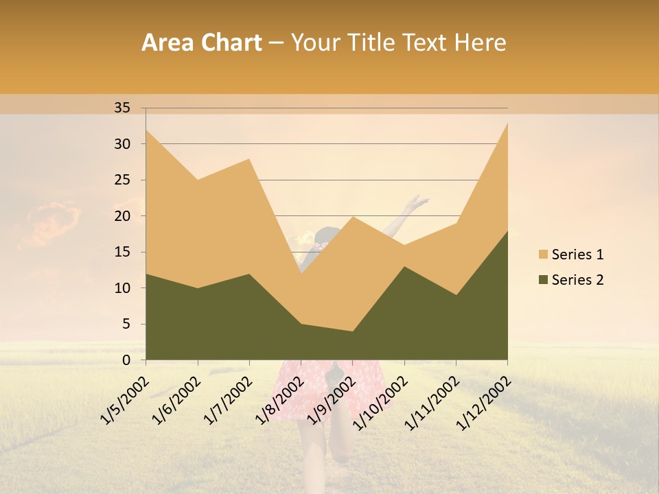 Parent Sunset Caucasian PowerPoint Template