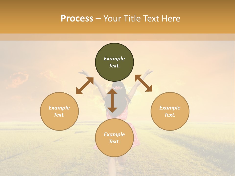 Parent Sunset Caucasian PowerPoint Template