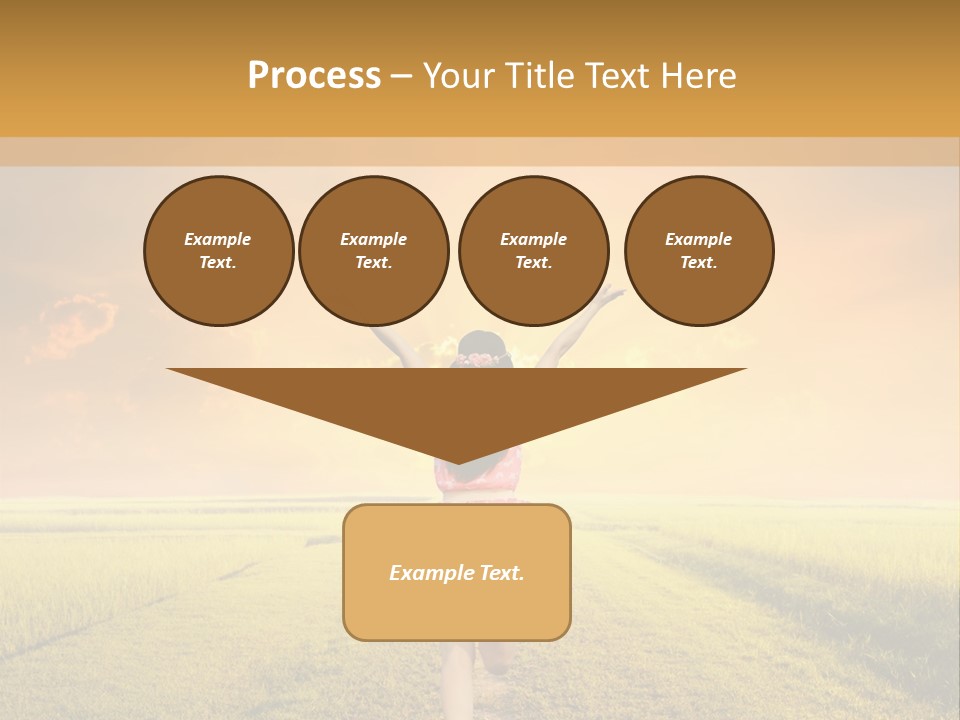 Parent Sunset Caucasian PowerPoint Template