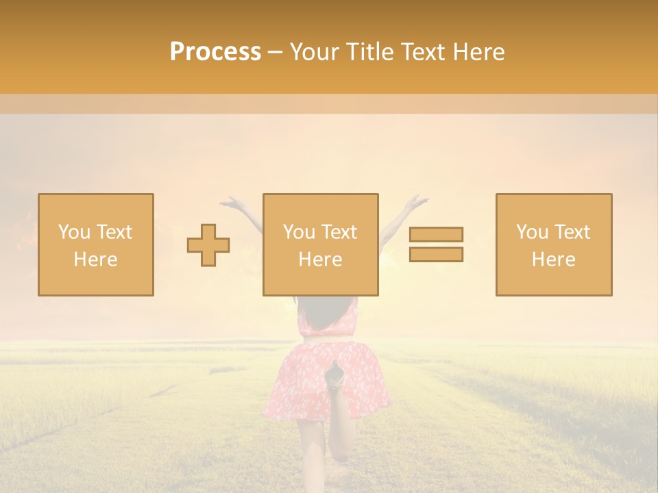 Parent Sunset Caucasian PowerPoint Template