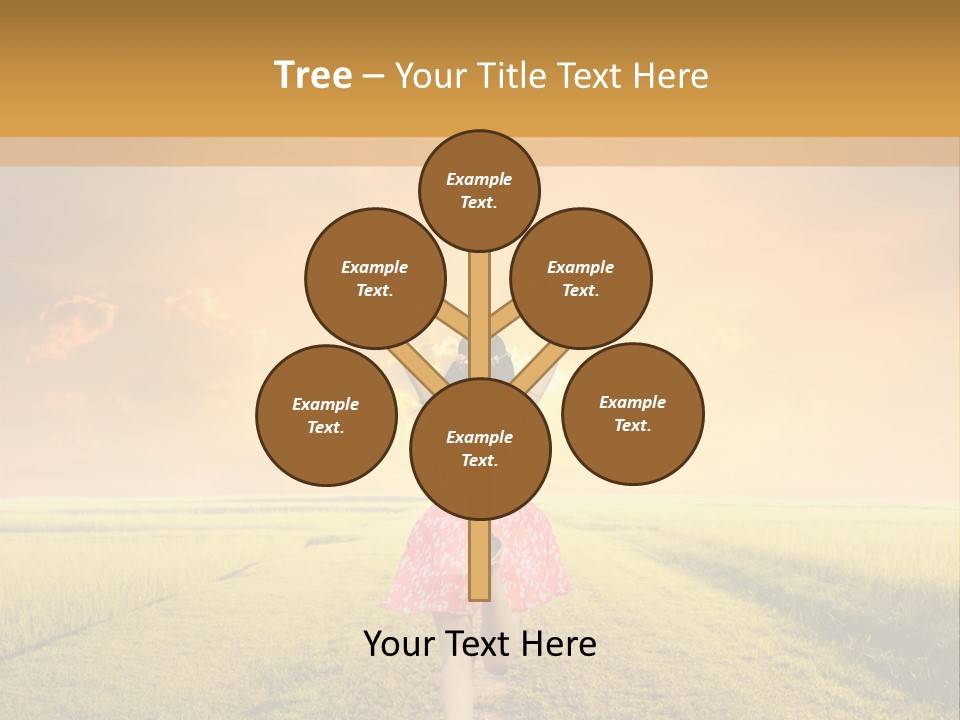 Parent Sunset Caucasian PowerPoint Template