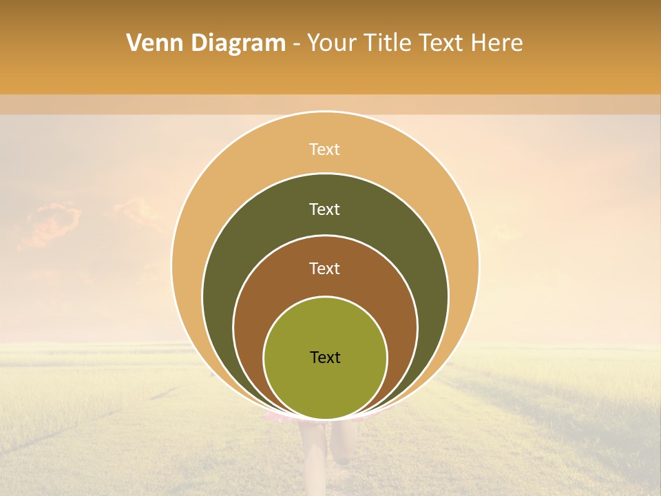 Parent Sunset Caucasian PowerPoint Template