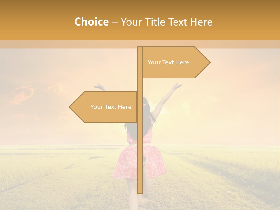 Parent Sunset Caucasian PowerPoint Template