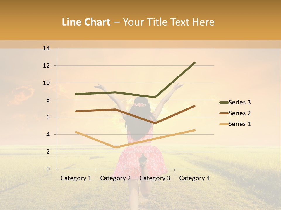 Parent Sunset Caucasian PowerPoint Template