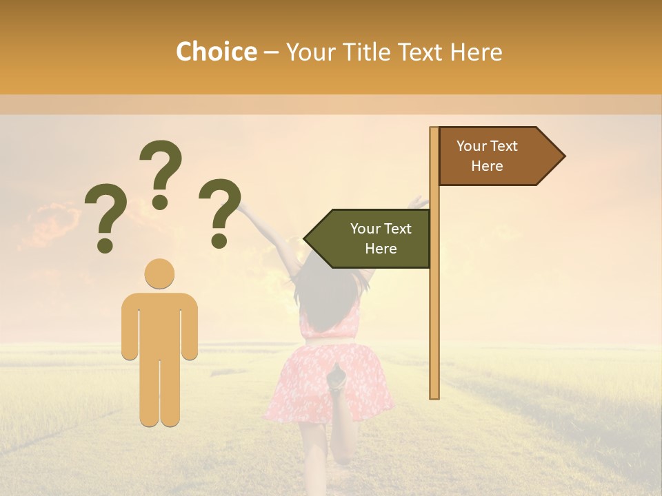 Parent Sunset Caucasian PowerPoint Template