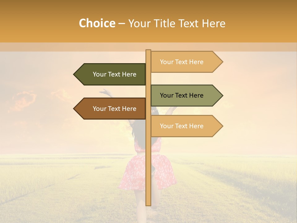 Parent Sunset Caucasian PowerPoint Template