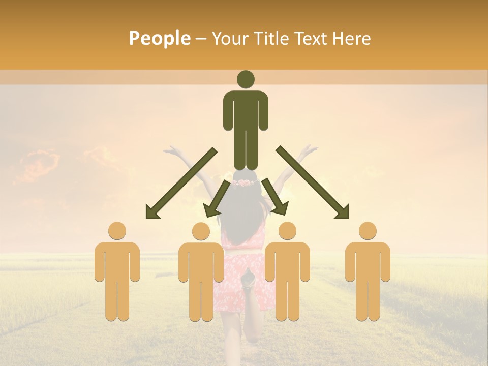 Parent Sunset Caucasian PowerPoint Template