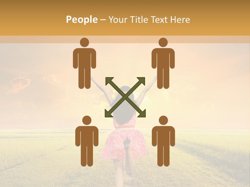 Parent Sunset Caucasian PowerPoint Template