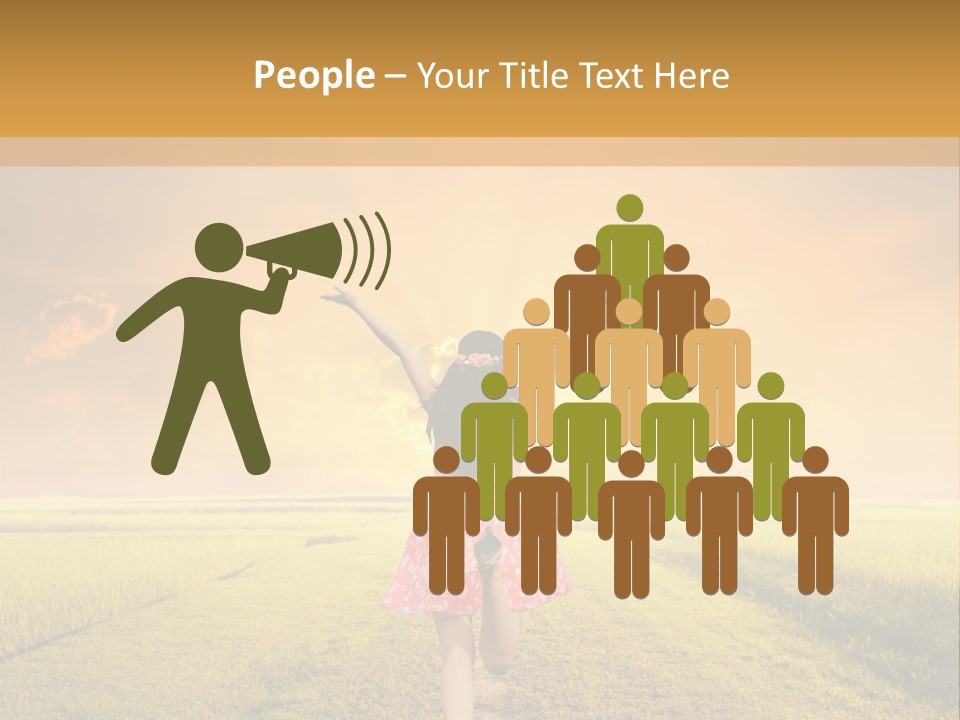 Parent Sunset Caucasian PowerPoint Template