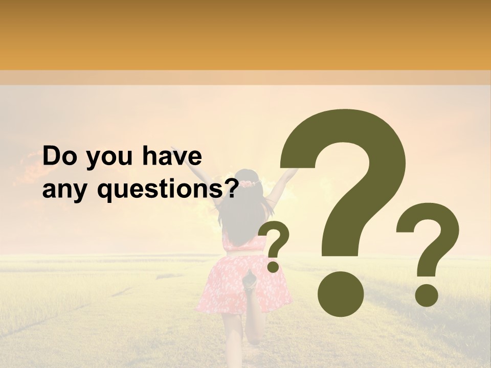 Parent Sunset Caucasian PowerPoint Template