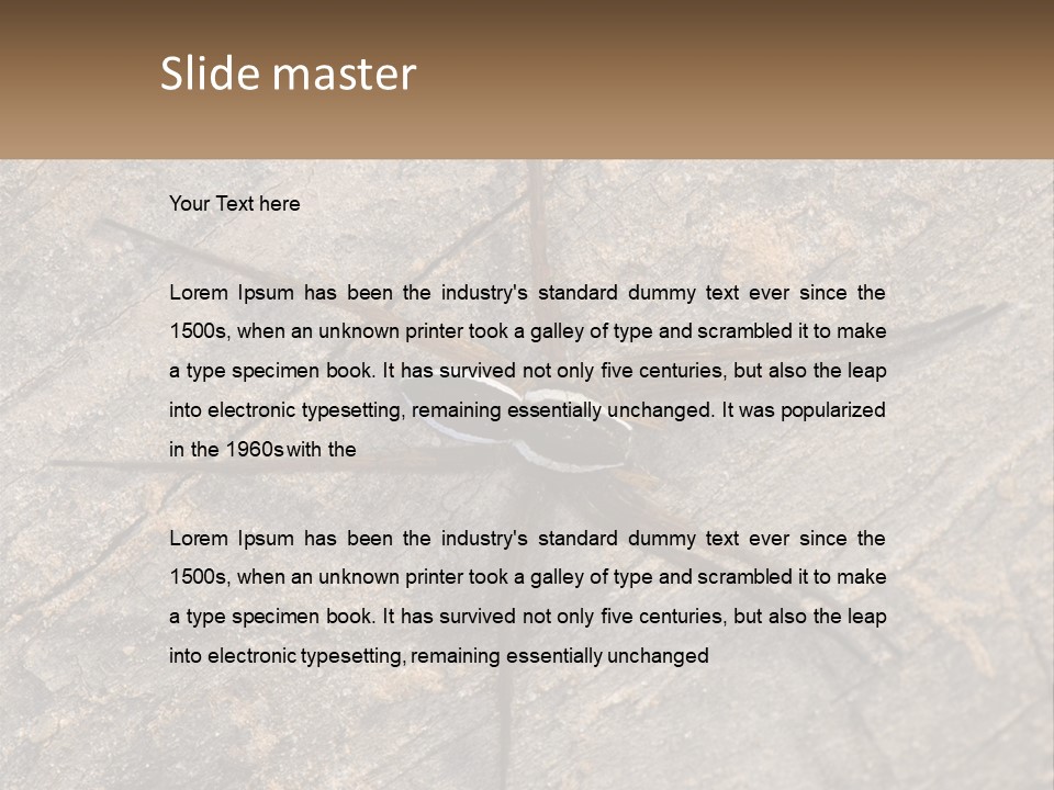 Life Caucasian Pensioner PowerPoint Template