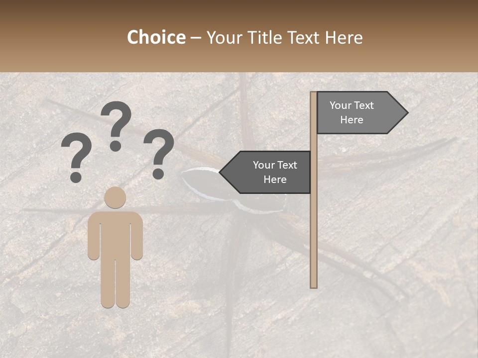 Life Caucasian Pensioner PowerPoint Template