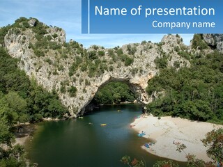 Old Calm Sea PowerPoint Template