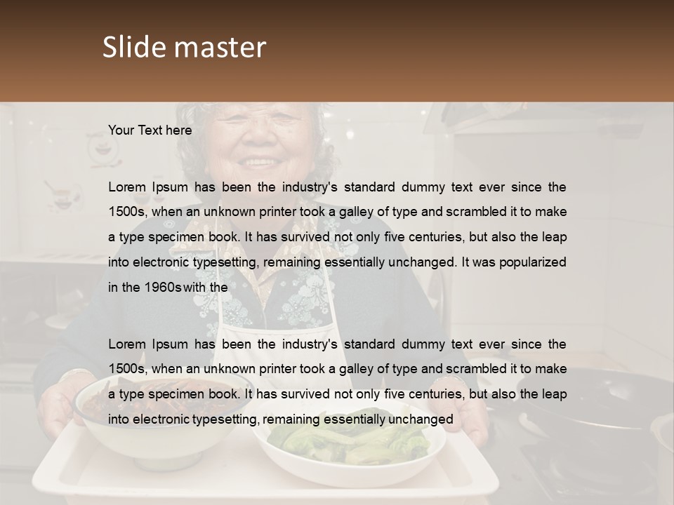 Sand Beach Pensioner PowerPoint Template
