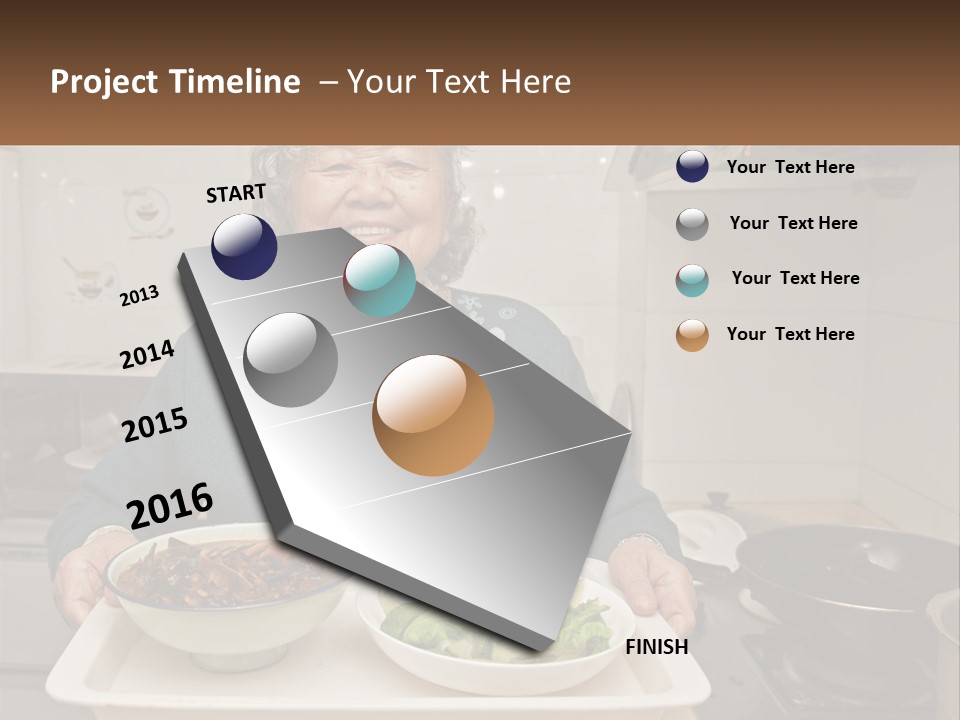 Sand Beach Pensioner PowerPoint Template