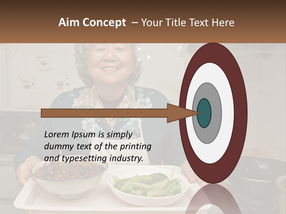 Sand Beach Pensioner PowerPoint Template