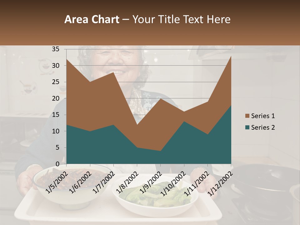 Sand Beach Pensioner PowerPoint Template