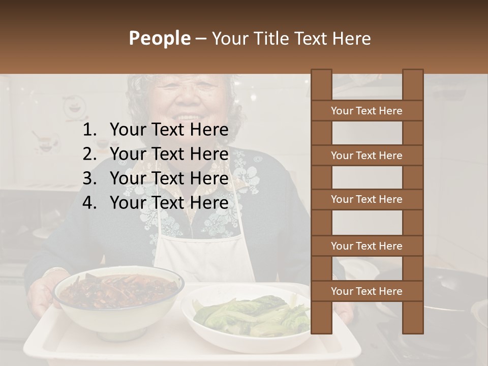 Sand Beach Pensioner PowerPoint Template