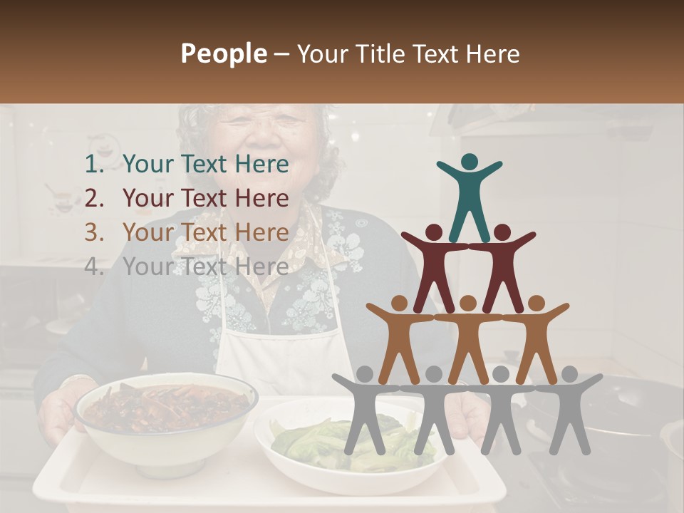 Sand Beach Pensioner PowerPoint Template