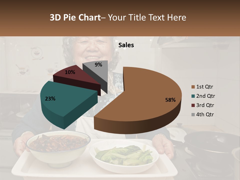 Sand Beach Pensioner PowerPoint Template