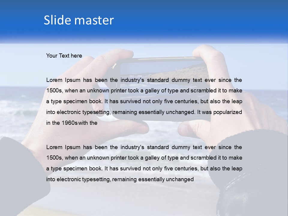 Senior Water White PowerPoint Template