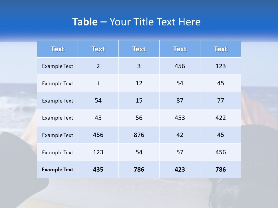 Senior Water White PowerPoint Template