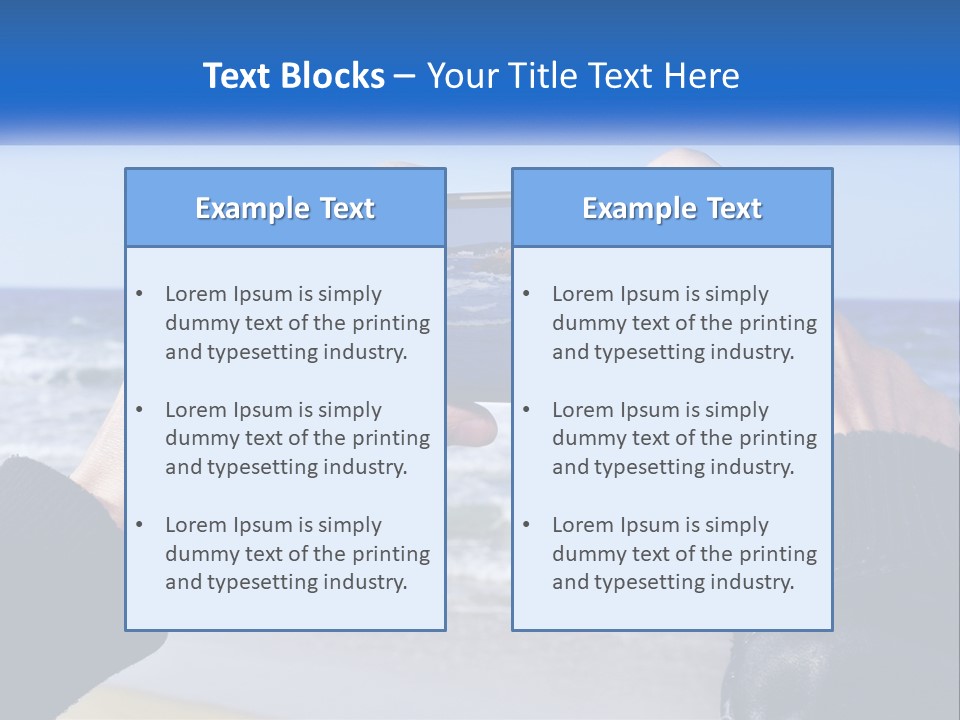 Senior Water White PowerPoint Template