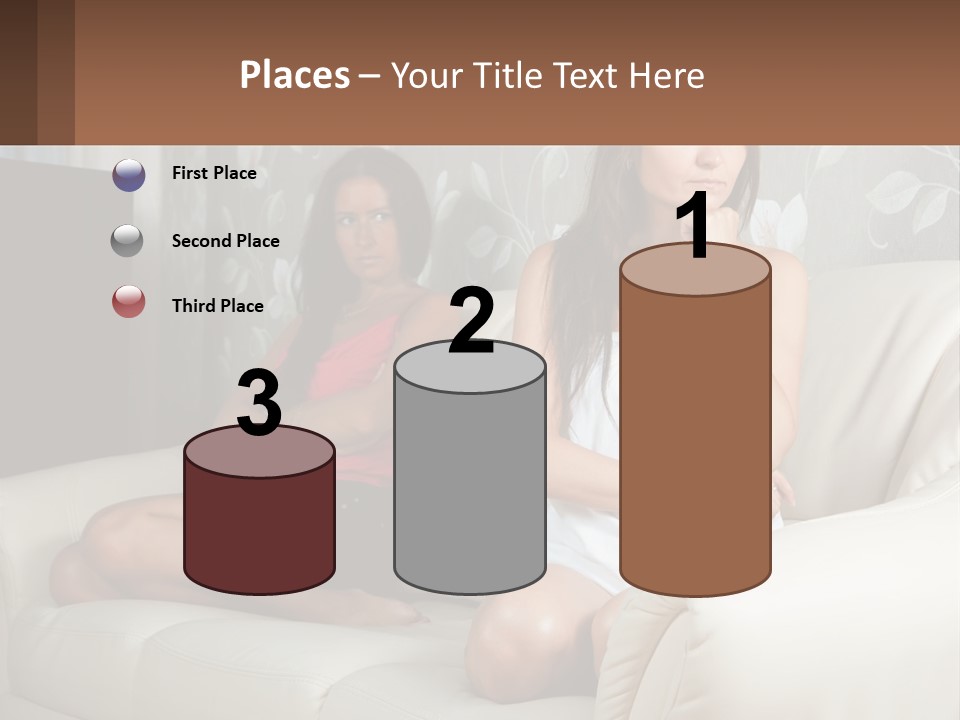 Caucasian Sunrise Wave PowerPoint Template