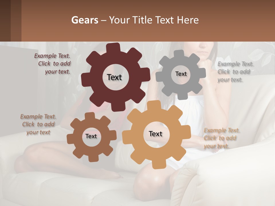 Caucasian Sunrise Wave PowerPoint Template