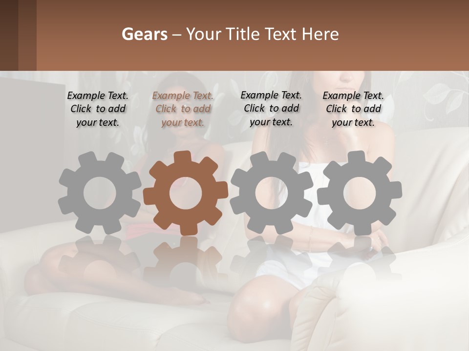 Caucasian Sunrise Wave PowerPoint Template