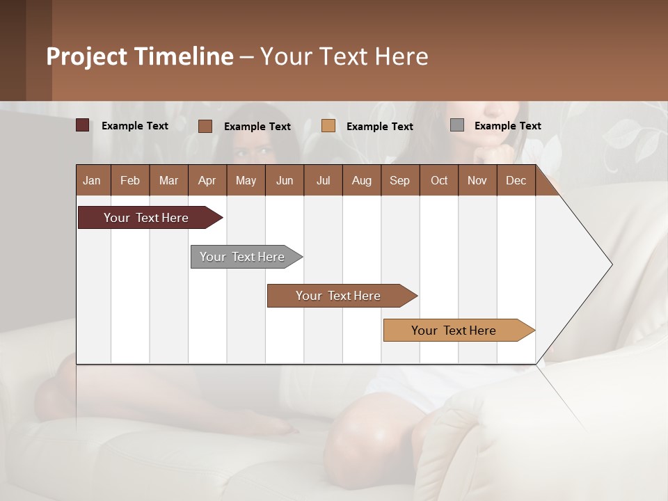 Caucasian Sunrise Wave PowerPoint Template