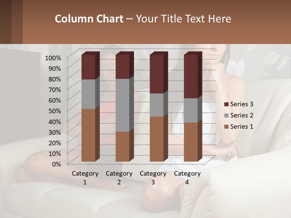 Caucasian Sunrise Wave PowerPoint Template