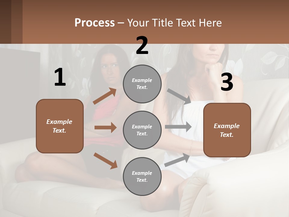 Caucasian Sunrise Wave PowerPoint Template