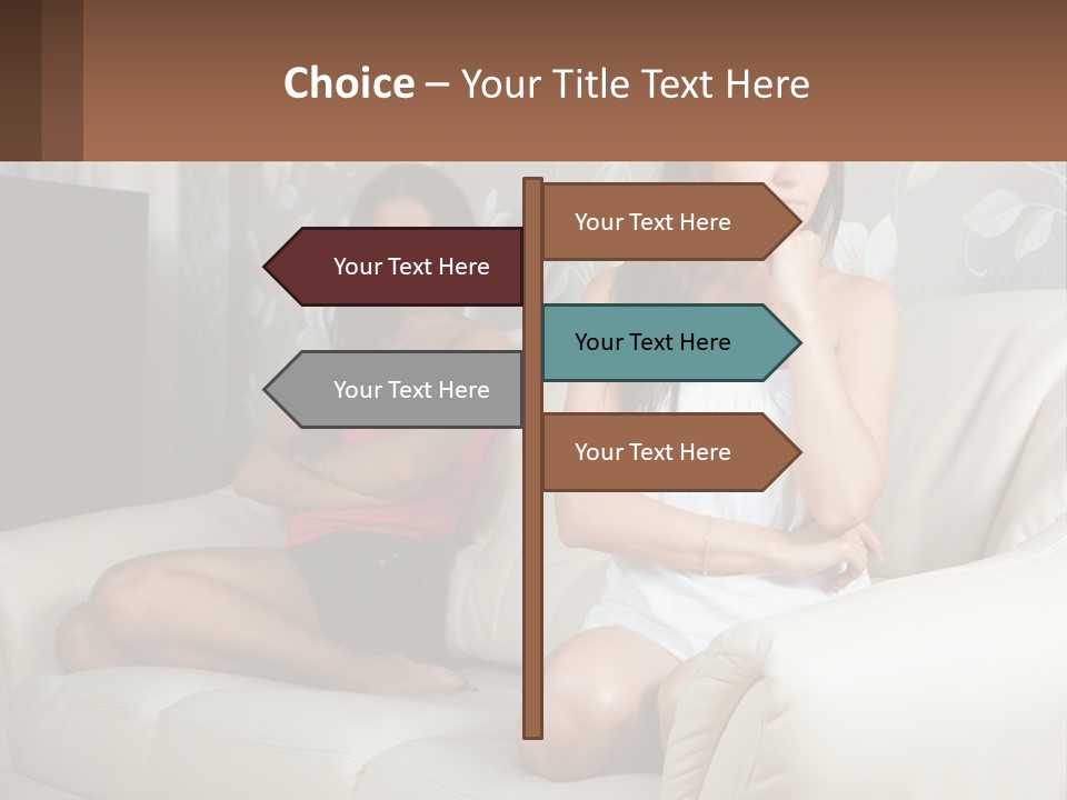 Caucasian Sunrise Wave PowerPoint Template
