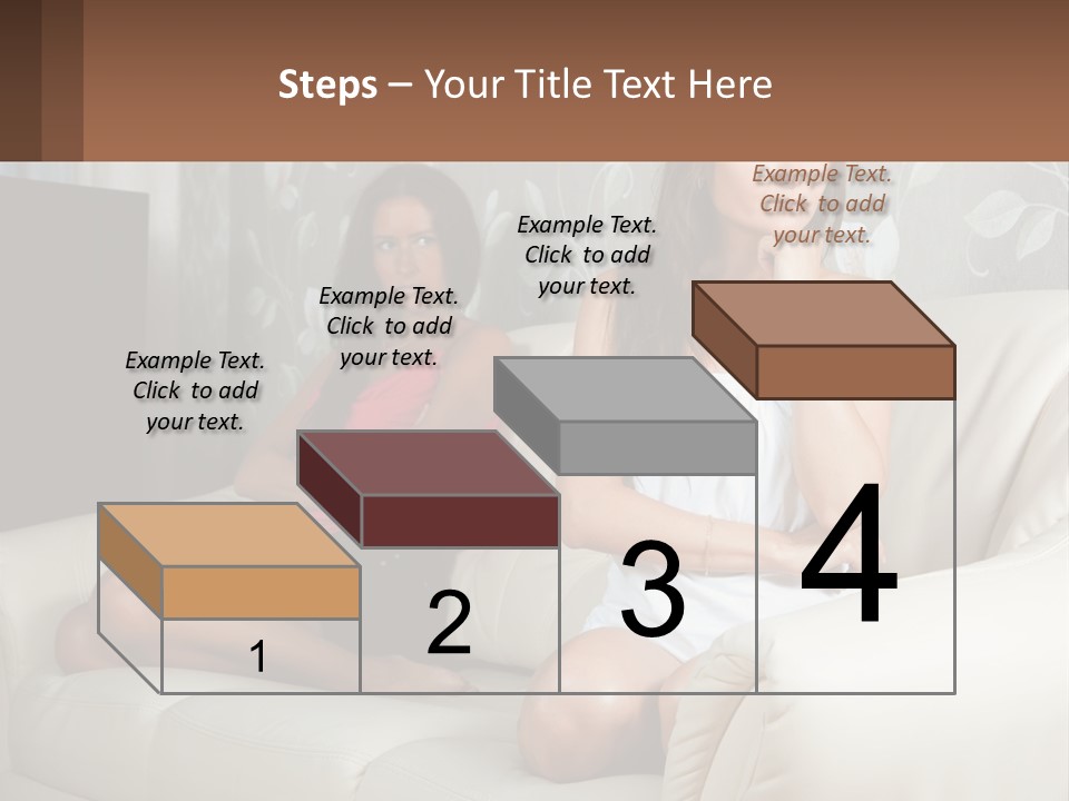 Caucasian Sunrise Wave PowerPoint Template