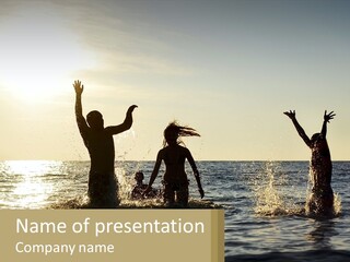 Sea Sunrise Portrait PowerPoint Template