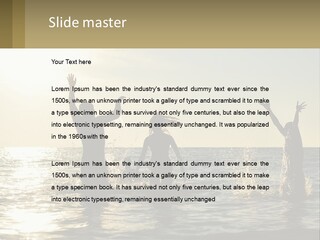 Sea Sunrise Portrait PowerPoint Template