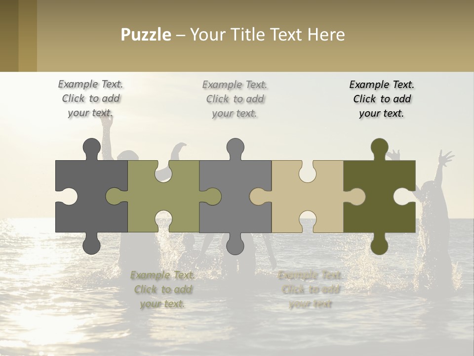 Sea Sunrise Portrait PowerPoint Template