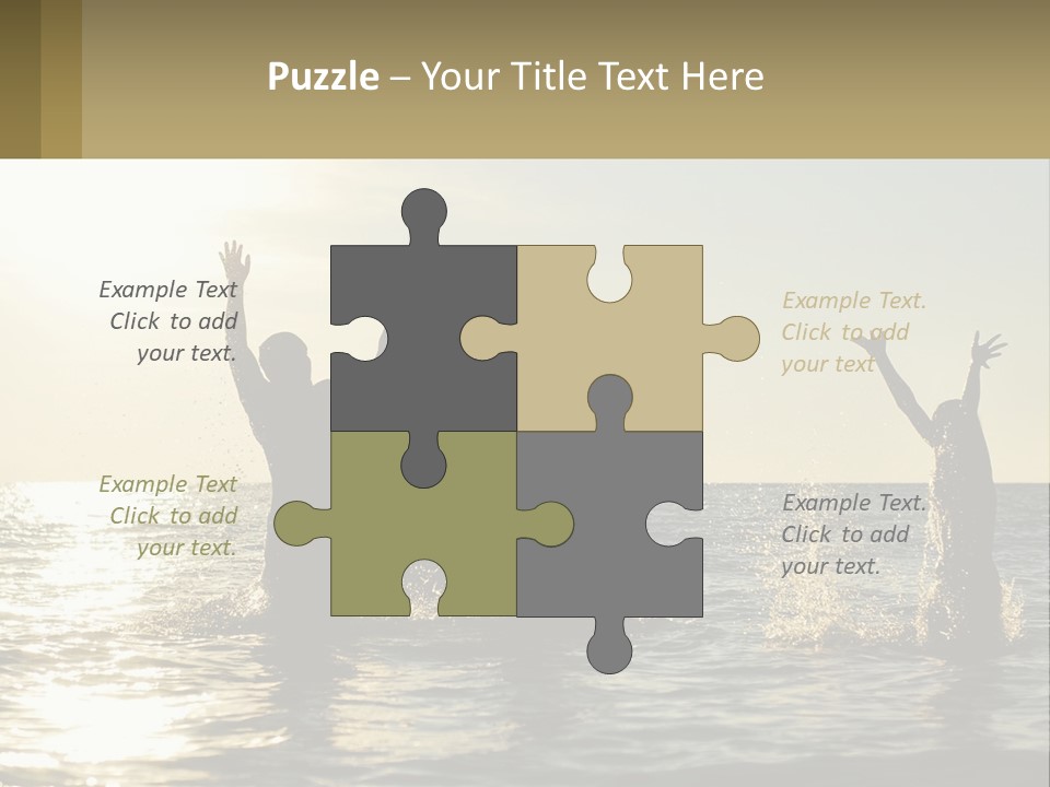 Sea Sunrise Portrait PowerPoint Template